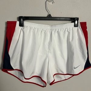 NWT Lined white Nike Dri-fit running short. Standard fit, Size XXL.